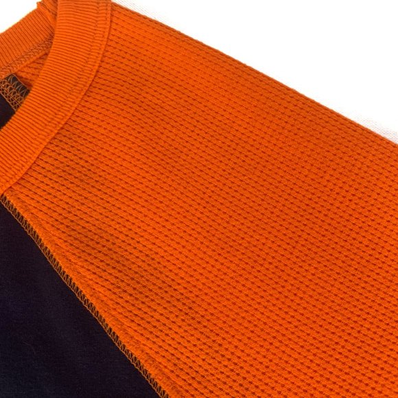 Denver Broncos Touch Women's Waffle Long Sleeve T-Shirt Navy Orange - Small - Picture 6 of 11